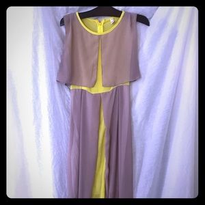 Women’s chartreuse beige art dress